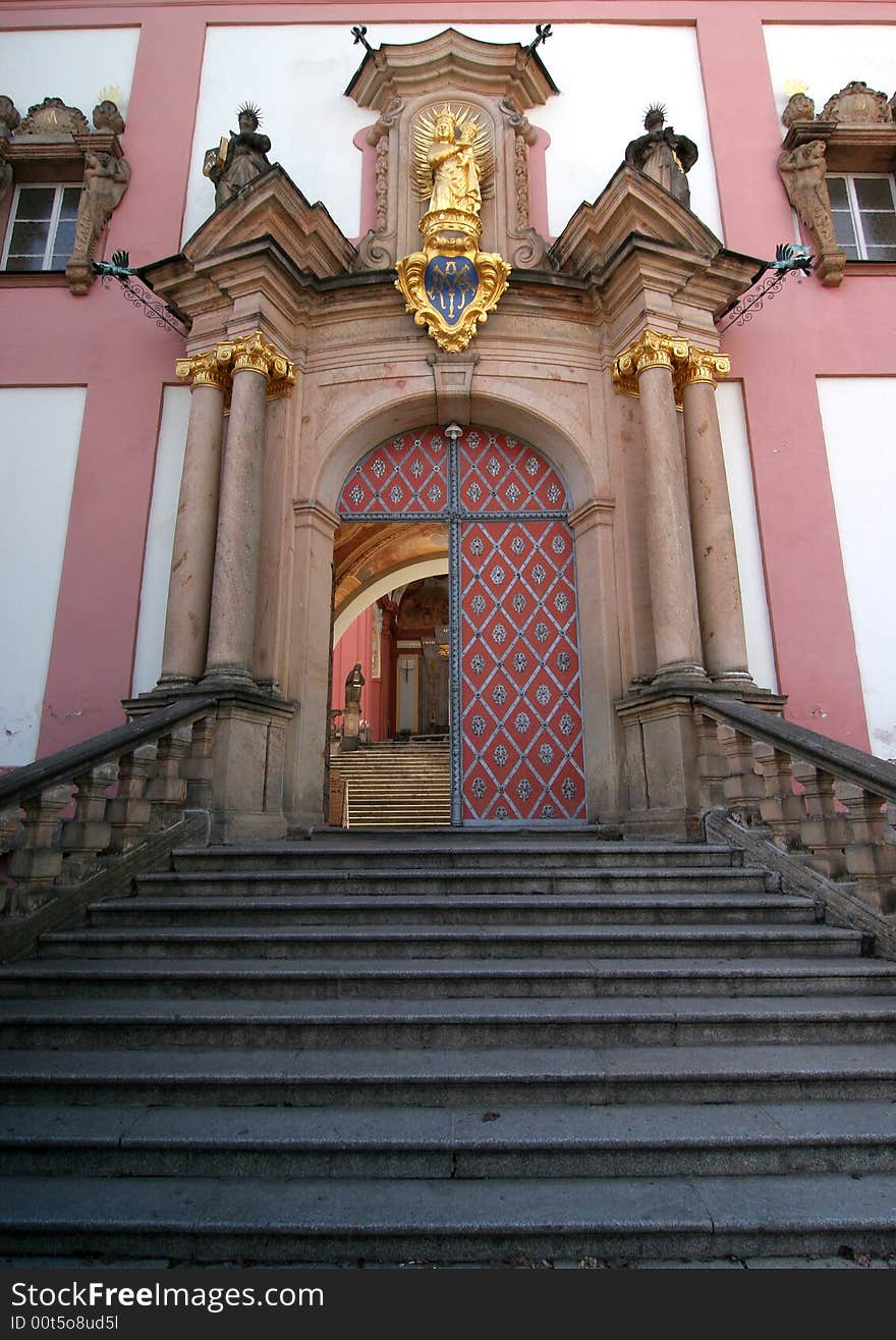 Holy shrine,sanctum,head gateway,church,Czech republic,Europe. Holy shrine,sanctum,head gateway,church,Czech republic,Europe