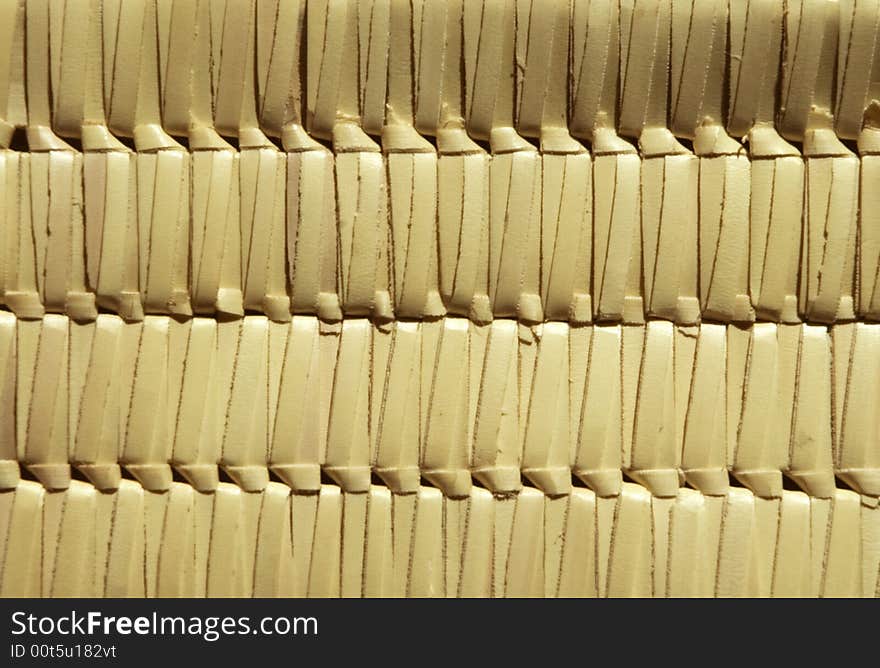 Close-up of cane weaving of a basket. Close-up of cane weaving of a basket