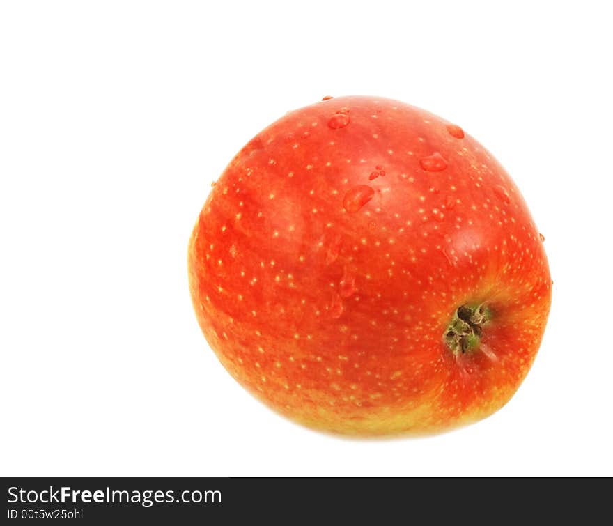 An apple isilated against a white background