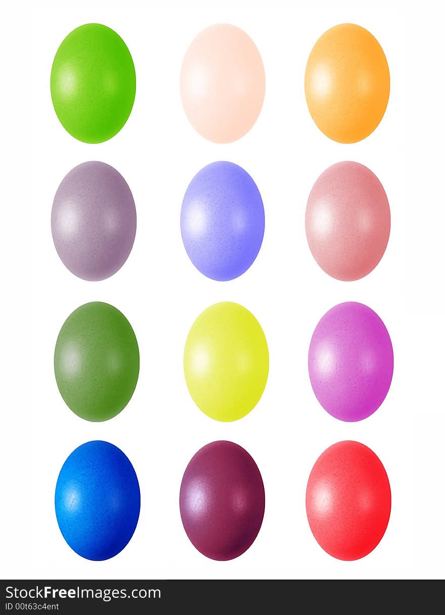 Colorful easter eggs