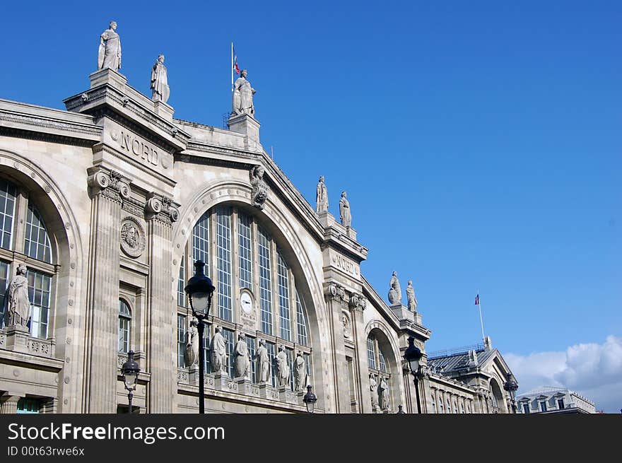 View on an old train station in Paris. View on an old train station in Paris