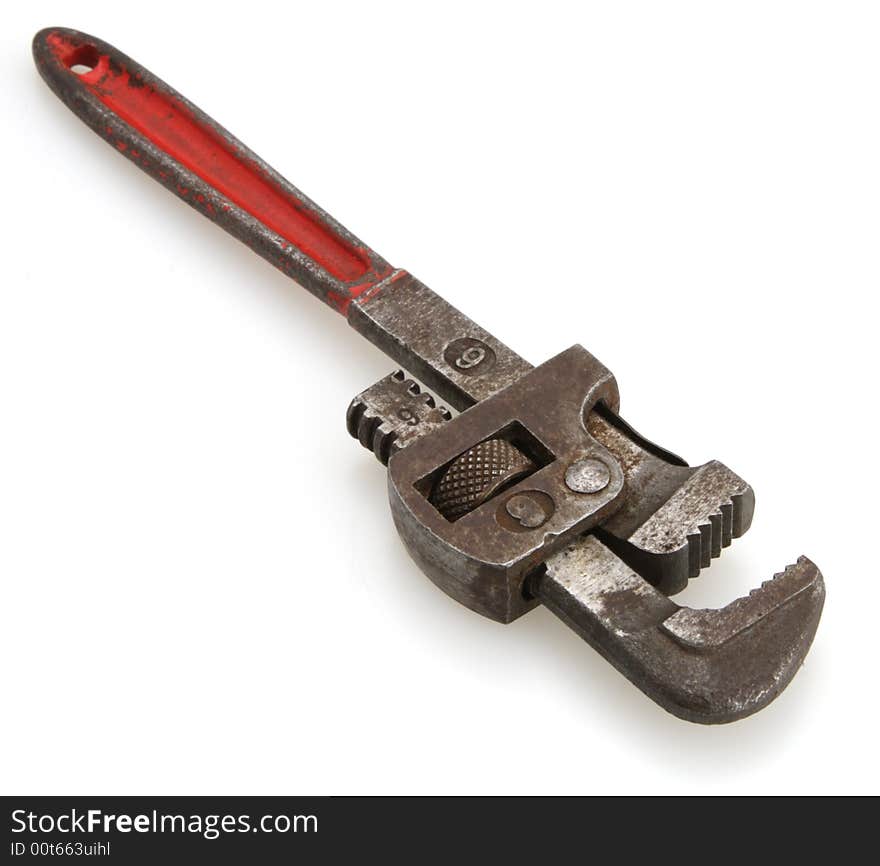 Vintage Red Handle Pipe Wrench