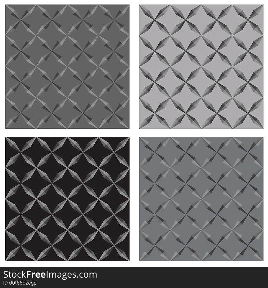 Vector set of metal floor pattern