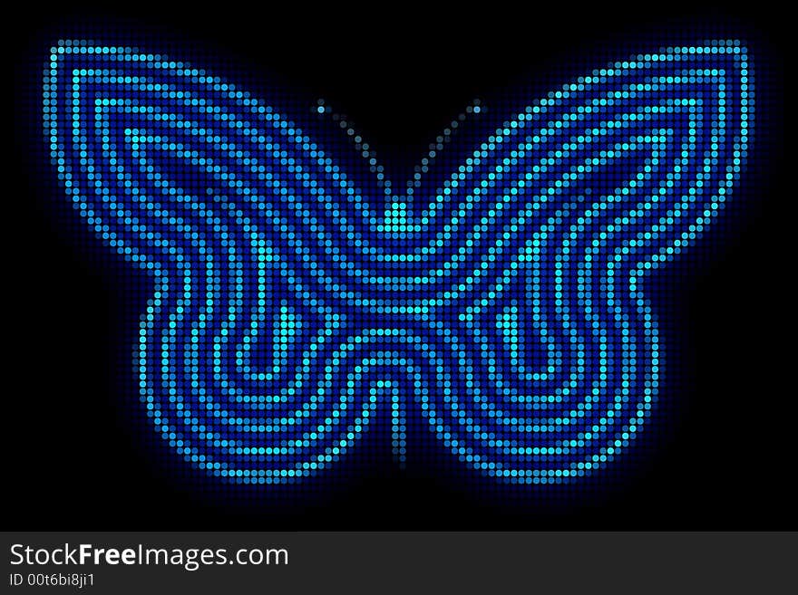 Vector illustration of abstract butterfly