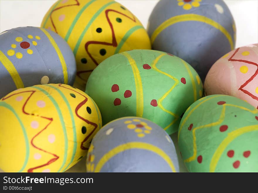 Easter eggs painted by hand