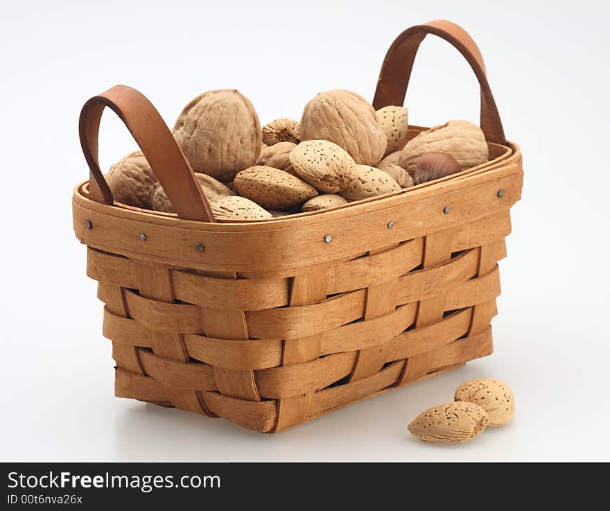 Basket with nuts