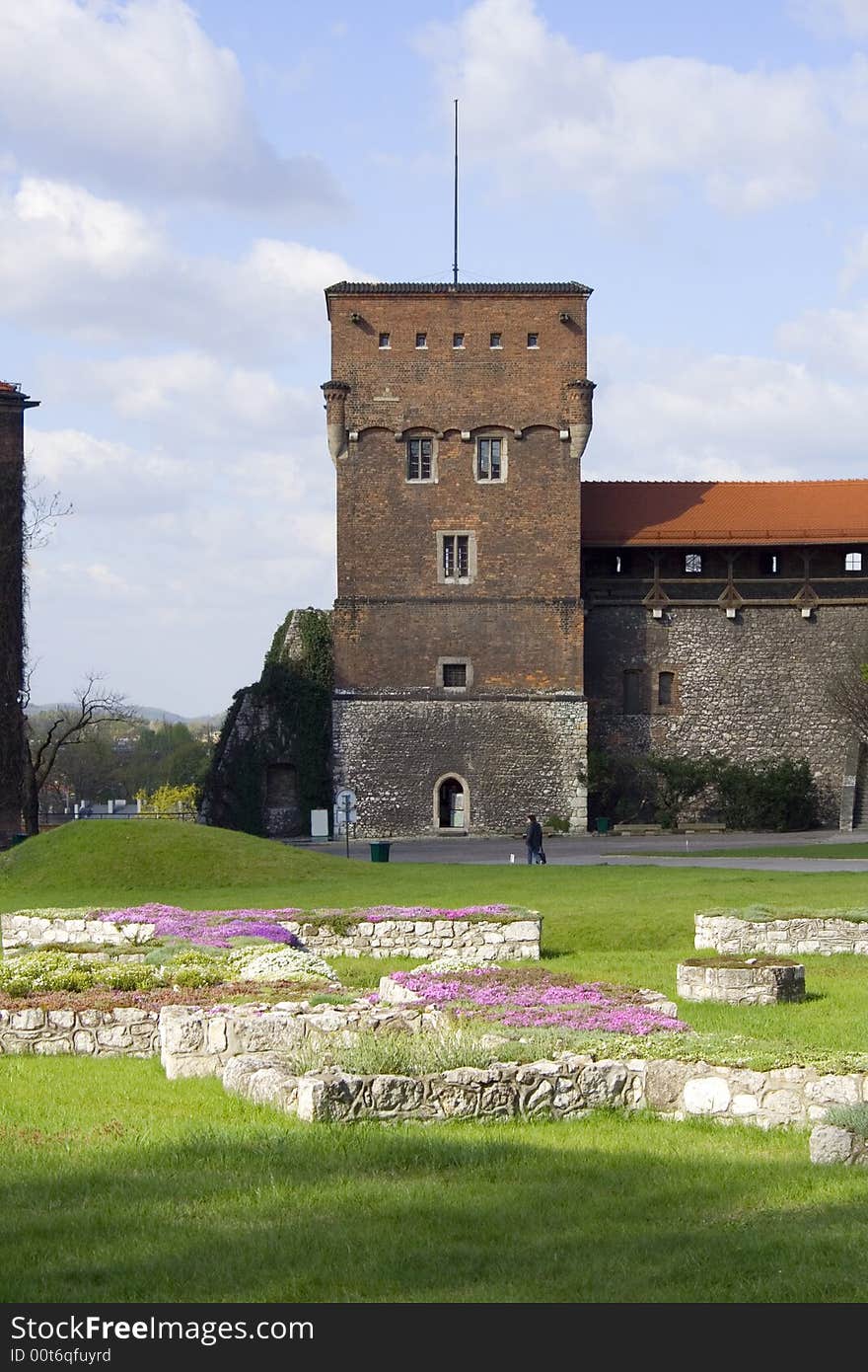 Tower of Wawel Castle. Krakow. Poland. Medieval history memorial