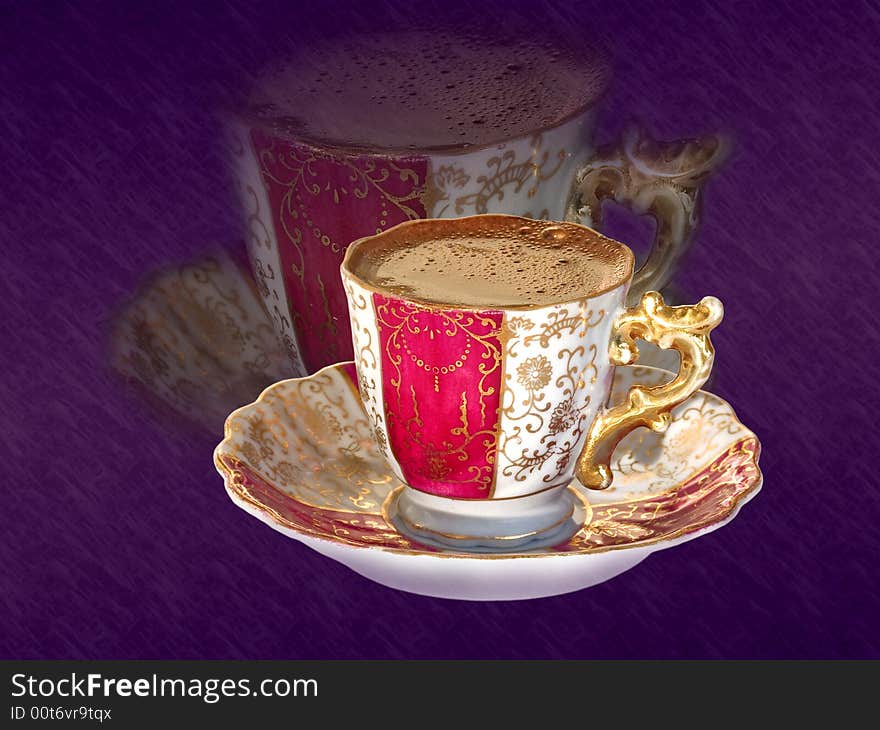 Decorative coffee cup