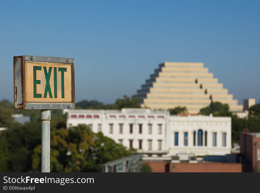 Exit sign in Sacramento California