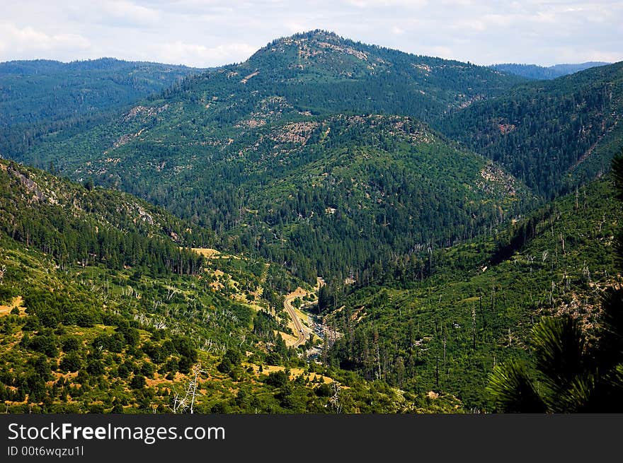 Mountains in Northern California in summer. Mountains in Northern California in summer