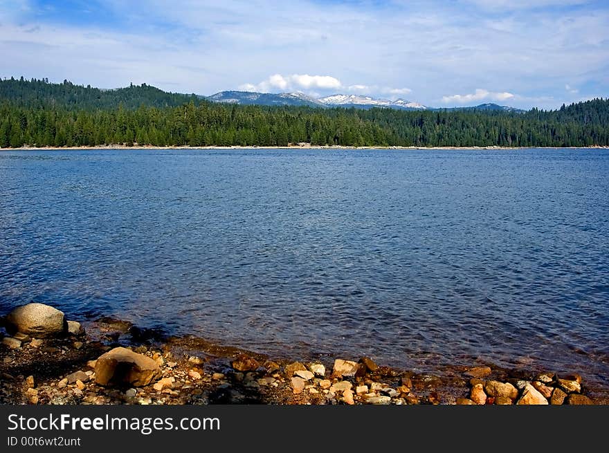 Clear lake high in the mountains. Clear lake high in the mountains