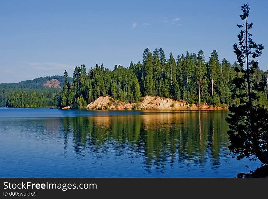 Clear lake high in the mountains. Clear lake high in the mountains