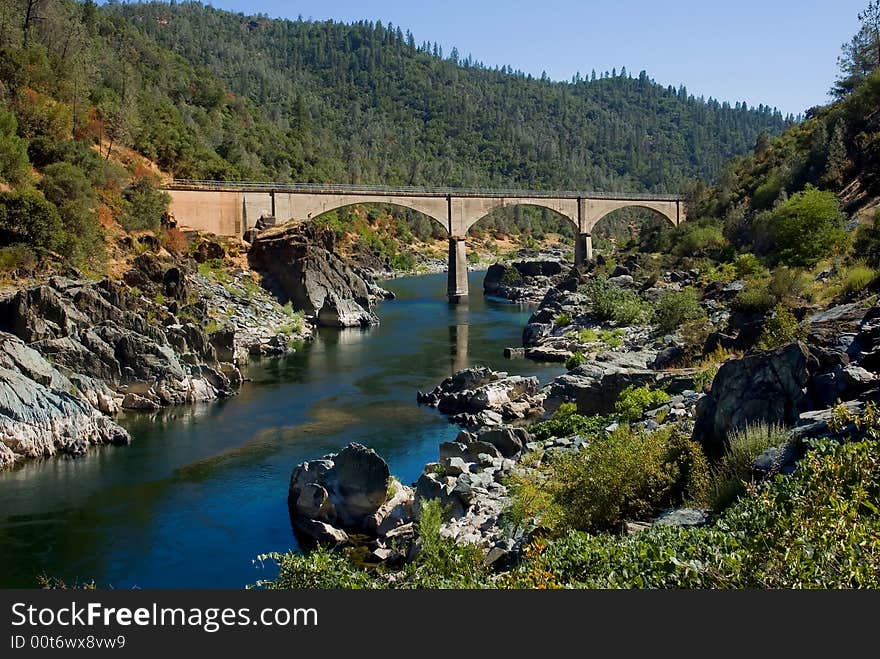 old bridge over the river