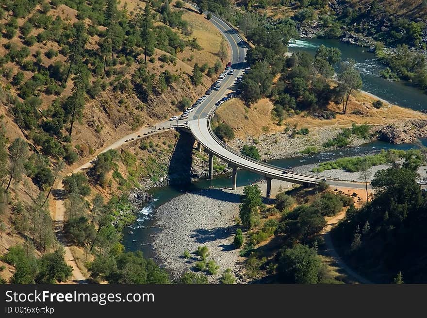 old bridge over the river