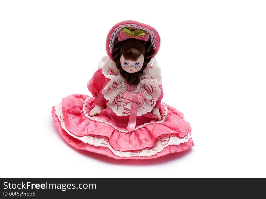 Doll on the white background