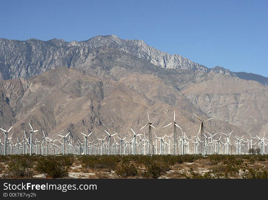 Wind fields in the desert of California. Wind fields in the desert of California