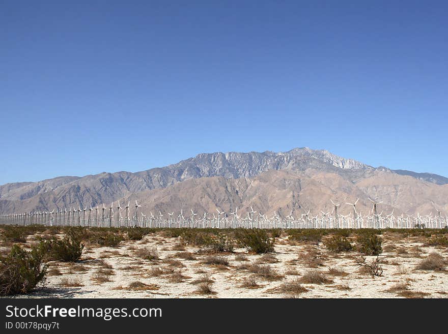 Wind fields in the desert of California. Wind fields in the desert of California