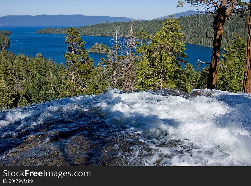 Waterfall by Emerald Bay, Lake Tahoe California