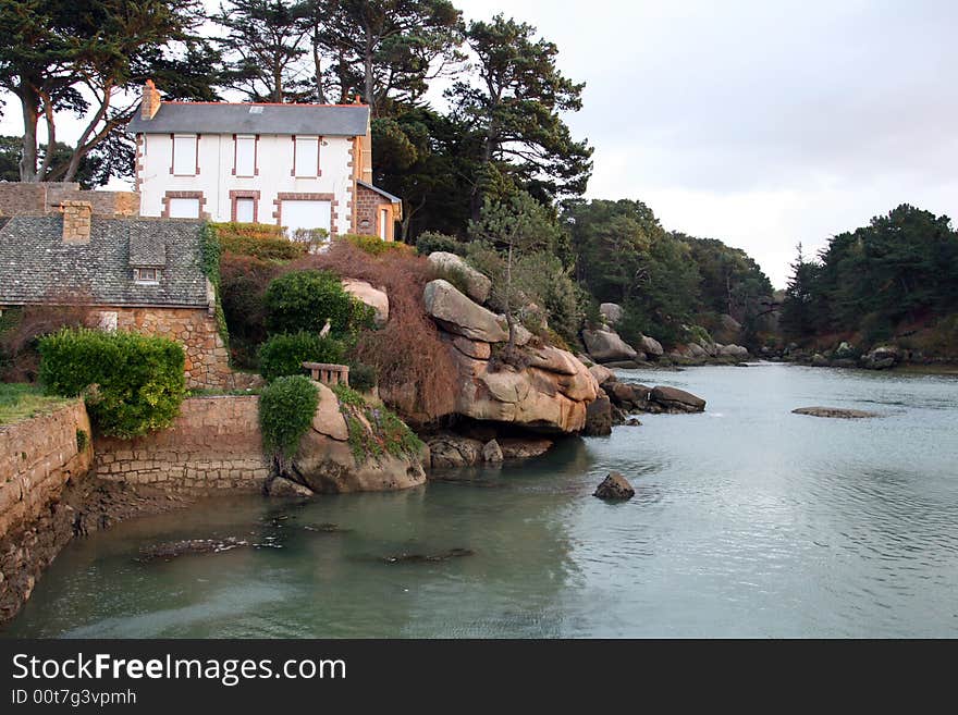 House Along A Rocky River