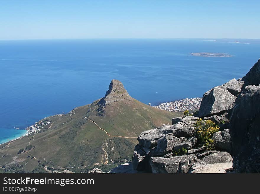 Top view of an african coast. Top view of an african coast