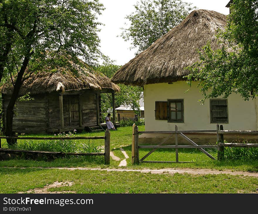 Fragment of Ukrainian  life under the open air in the Pirogovo village. Fragment of Ukrainian  life under the open air in the Pirogovo village.