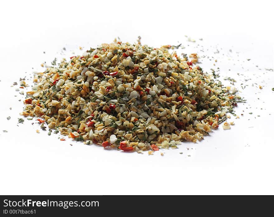 Pile of colorful spice isolated on white background. Pile of colorful spice isolated on white background