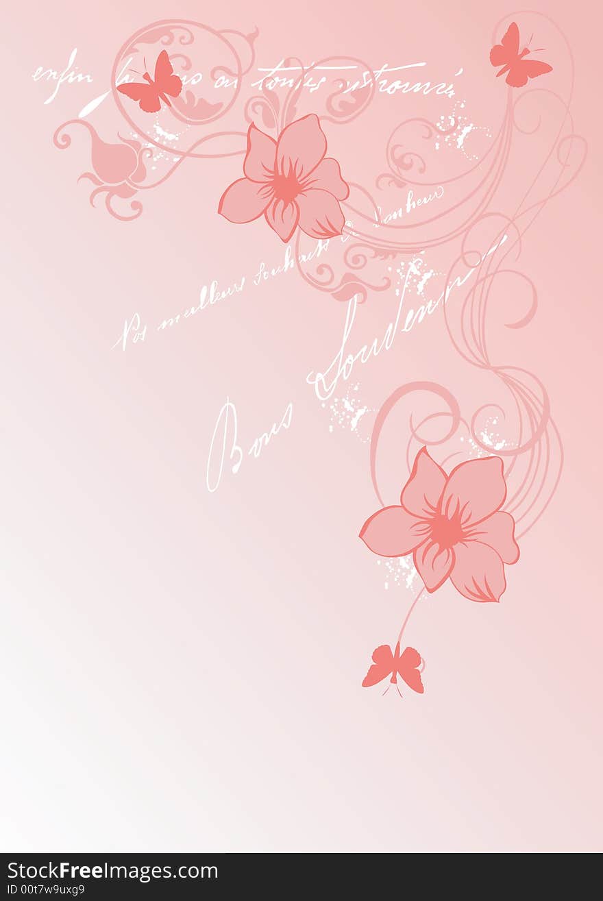 Illustration of a floral background