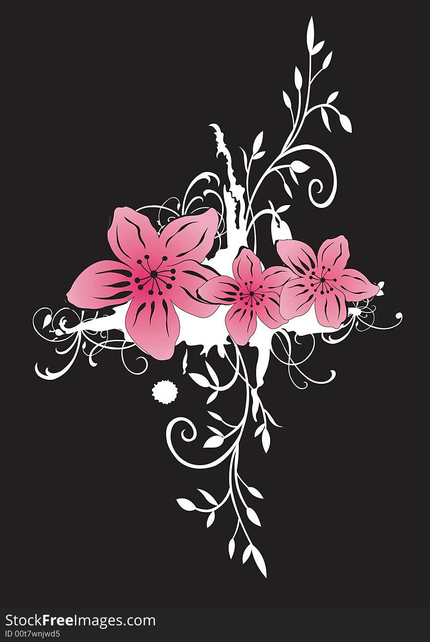 Illustration of a floral background