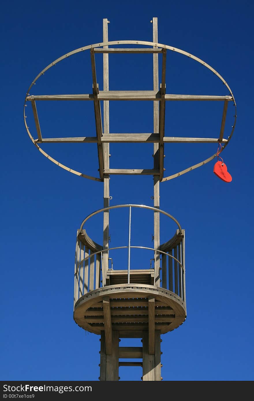 Monitoring tower on the beach.