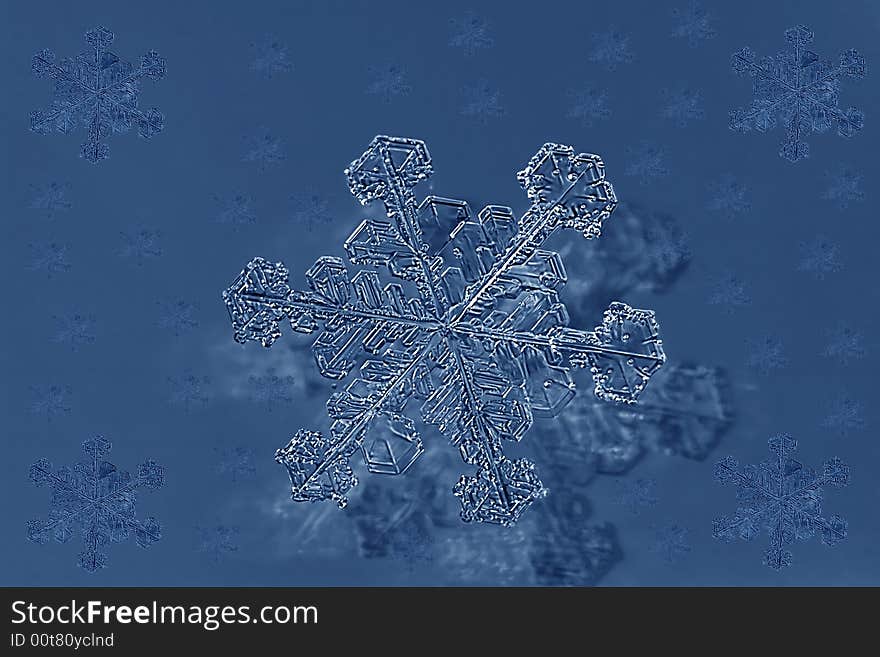 Small Blue Snowflake