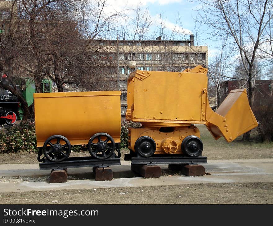 This is the Old mining machine-sevice wagon (from park in Bor - East Serbia)