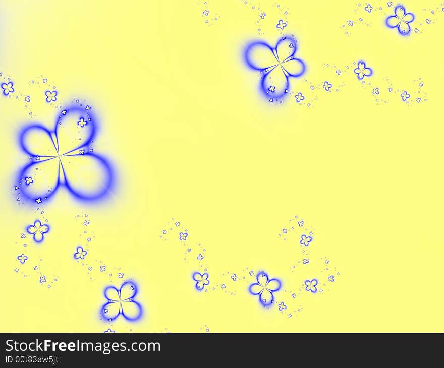 Fractal image of flowers