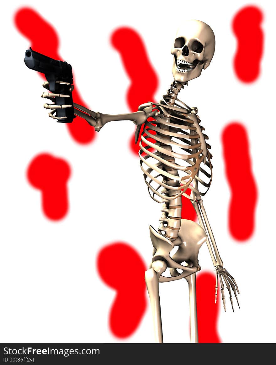 Skeleton And Gun 12