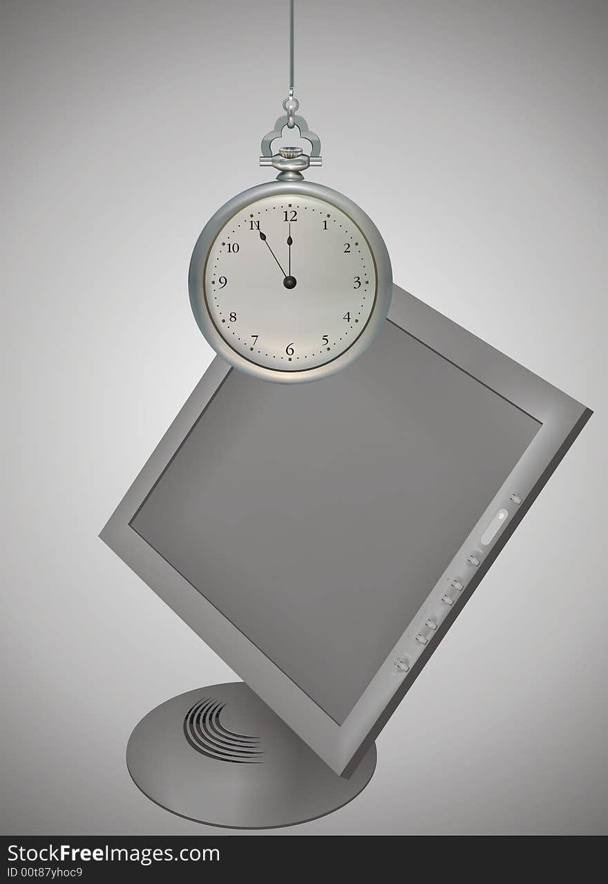 Clock and screen