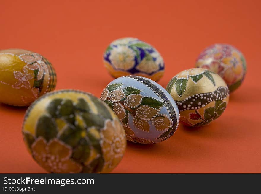 Easter eggs, hand  craft and decoration