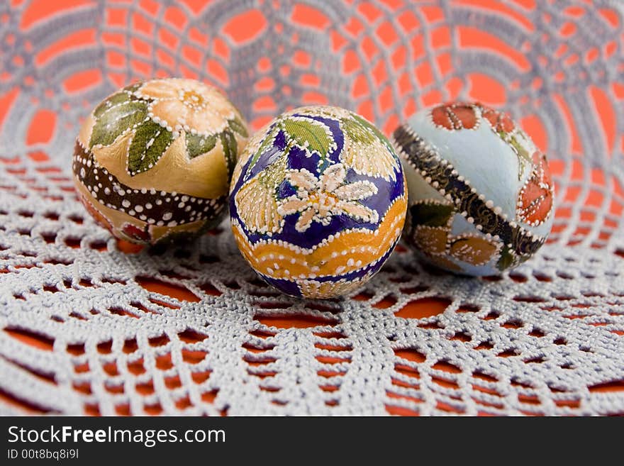 Easter eggs, hand  craft and decoration