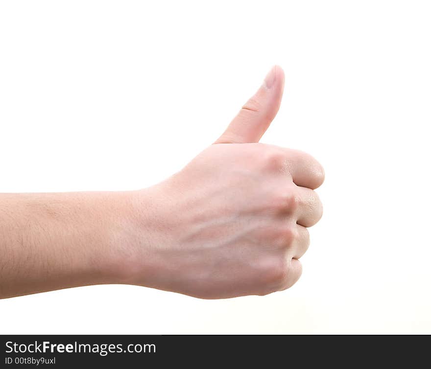 Hand isolated on a white background