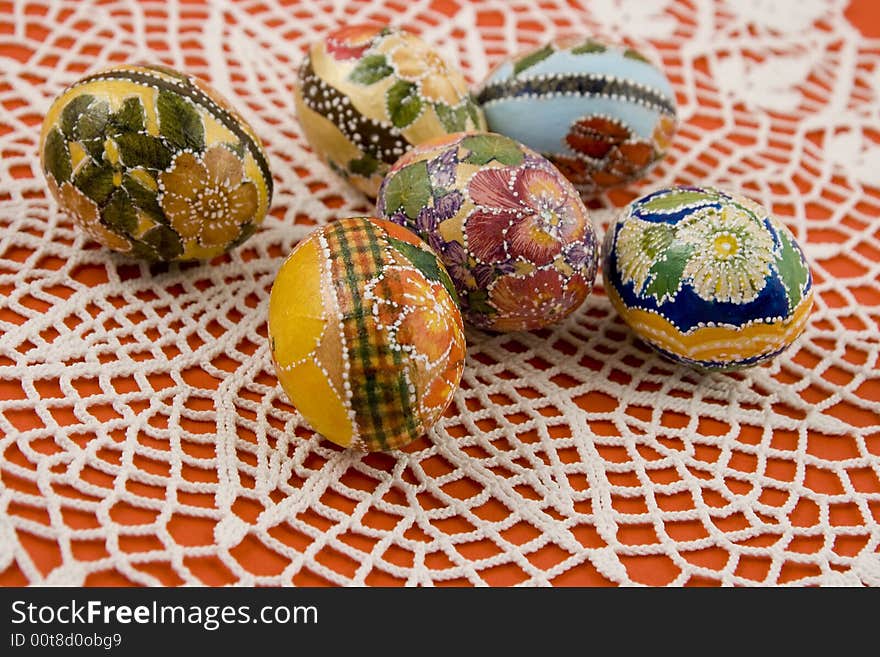 Easter eggs, hand  craft and decoration