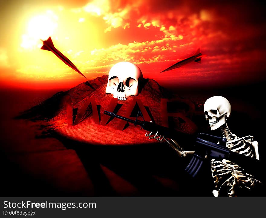 War Skeleton War Background 6