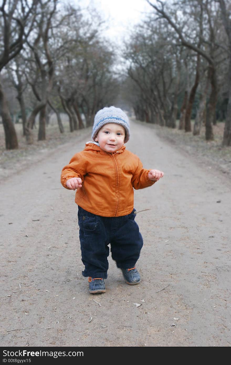 Baby Boy In Park