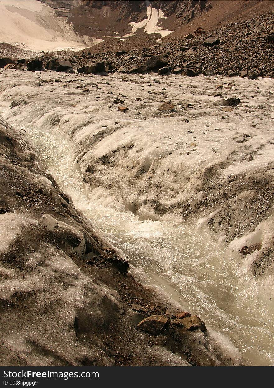 Melting glacier