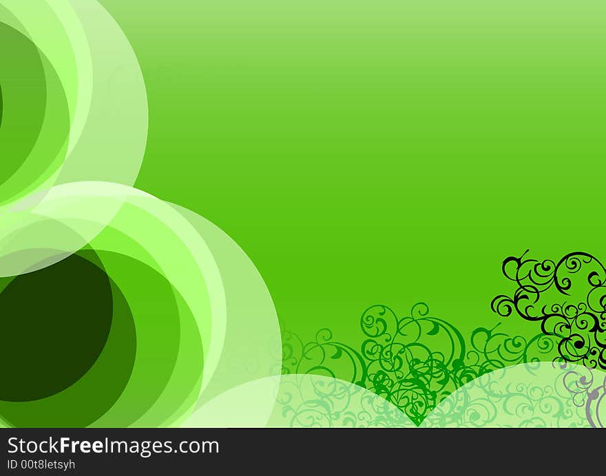 Greenish floral design abstract background. Greenish floral design abstract background