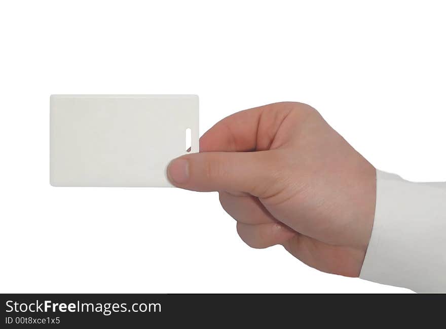 Blank Business Card In A Hand