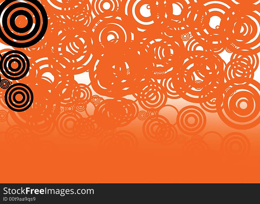 Circle pattern designed orange background. Circle pattern designed orange background