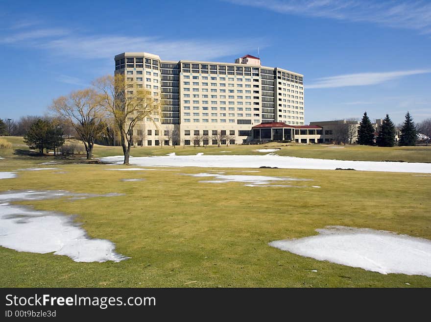 Snowy Golf Course