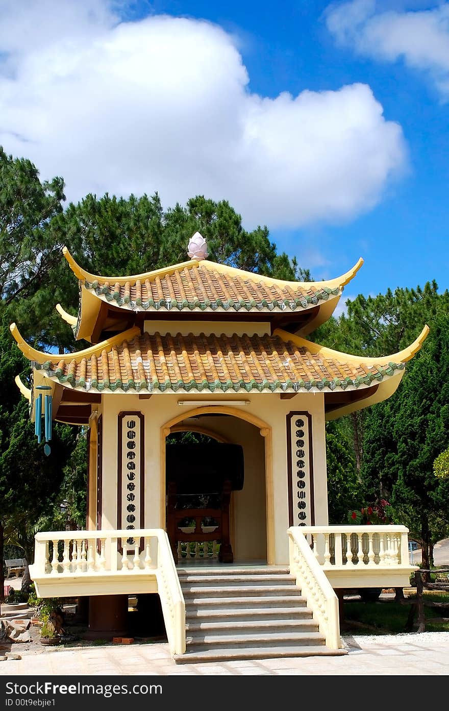 Building in buddhist monastery in vietnam. Building in buddhist monastery in vietnam