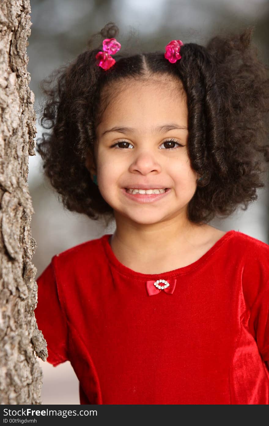 Young beautiful multiracial girl with afro hairstyle. Young beautiful multiracial girl with afro hairstyle