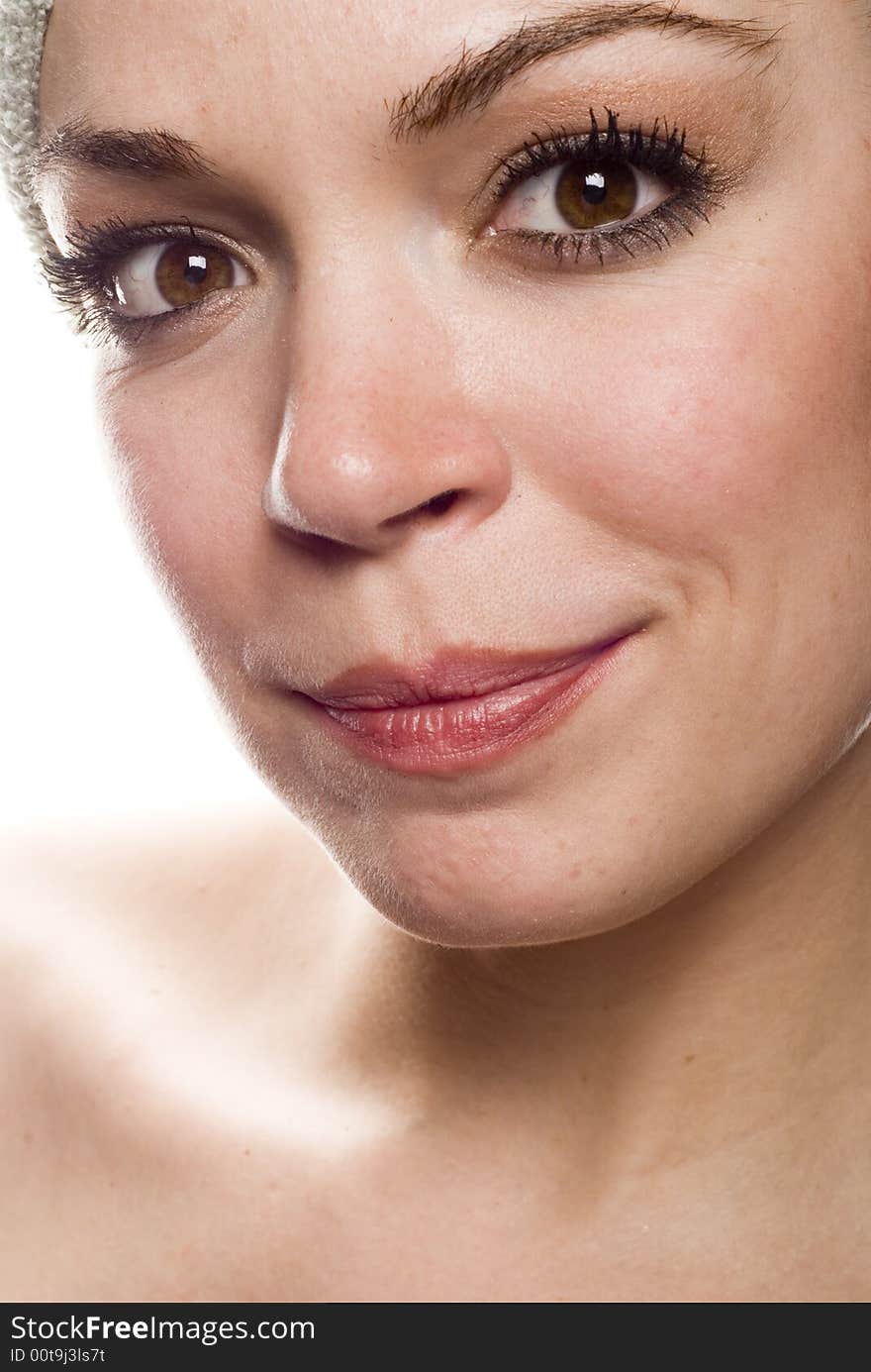 Beautiful woman posing for a beauty concept