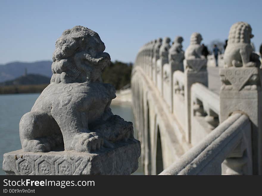 Stone carving in summer palace