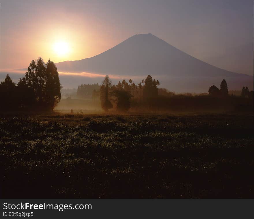 The Asagari highland mornig scene. The Asagari highland mornig scene